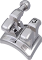 topic, nickle-free metal bracket with hook, tooth 13, -2° torque, +13° angulation, Roth 18