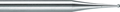 Hartmetallbohrer, Bohrerverzahnung, gerade, Form: kugelförmig (rund), ø 0,6 mm