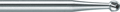 Hartmetallbohrer, Bohrerverzahnung, gerade, Form: kugelförmig (rund), ø 2,3 mm