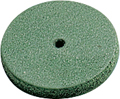 Gummipolierer, grün, ø 22 mm, Form: Scheibe