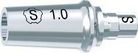 tioLogic® TWINFIT titanium abutment S, platform, GH 1.0 mm, incl. AnoTite screw