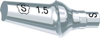 tioLogic® TWINFIT titanium abutment S, conical, GH 1.5 mm, 15°, incl. AnoTite screw