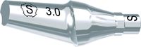 tioLogic® TWINFIT titanium abutment S, conical, GH 3.0 mm, 15°, incl. AnoTite screw