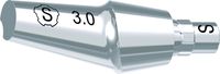 tioLogic® TWINFIT titanium abutment S, platform, GH 3.0 mm, 15°, incl. AnoTite screw