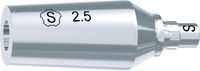 tioLogic® TWINFIT pilar de titanio S, platform, GH 2.5 mm, tallable, anatómico, incl. tornillo AnoTite