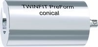 tioLogic® TWINFIT CAD/CAM titanium block S, PreForm, conical, incl. AnoTite screw