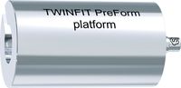 tioLogic® TWINFIT bloc de titane CAD/CAM S, PreForm, platform, avec vis AnoTite