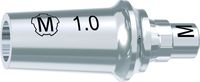 tioLogic® TWINFIT titanium abutment M, platform, GH 1.0 mm, incl. AnoTite screw