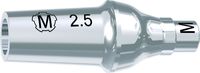 tioLogic® TWINFIT titanium abutment M, conical, GH 2.5 mm, incl. AnoTite screw