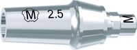 tioLogic® TWINFIT titanium abutment M, platform, GH 2.5 mm, incl. AnoTite screw