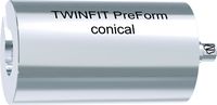 CAD/CAM titanium block M, tioLogic® TWINFIT, PreForm, conical, incl. AnoTite screw