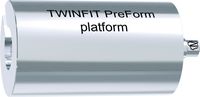 CAD/CAM titanium block M, tioLogic® TWINFIT, PreForm, platform, incl. AnoTite screw