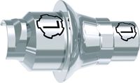 tioLogic® TWINFIT CAD/CAM titanium base L, conical, GH 1.5 mm, angulated screw aperture, incl. AnoTite screw