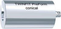 tioLogic® TWINFIT CAD/CAM Titanblock L, PreForm, conical, inkl. AnoTite Schraube