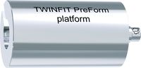 tioLogic® TWINFIT bloc de titane CAD/CAM L, PreForm, platform, avec vis AnoTite