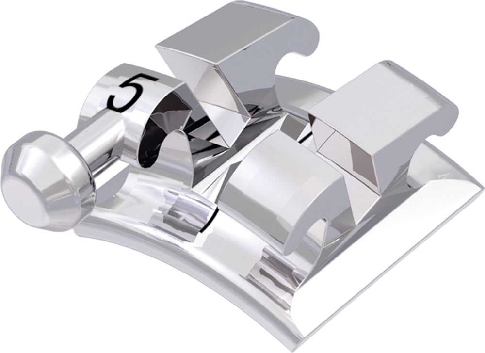 equilibrium® 2, Metallbracket mit Häkchen, Zahn 45, -22° Torque, 0 ...